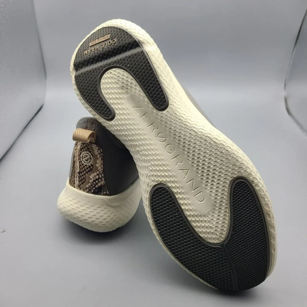 Cole Haan Women Sneakers Zerogrand Changepace Slip-On Gray/ Snake Size 9.5 New